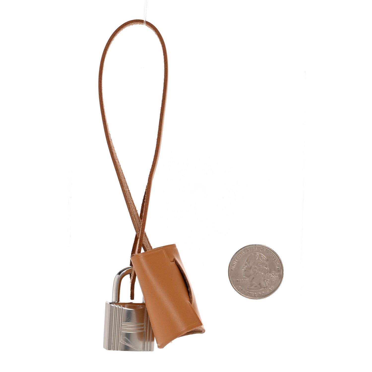 Hermes Vache Calfskin Herbag Lock and Key Clochette Set Naturel 2 of 3