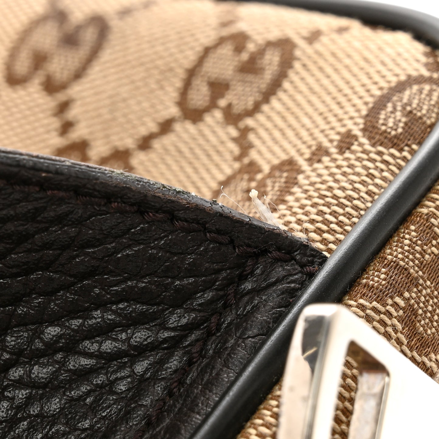 Monogram Dollar Calfskin Belt Bag Beige Ebony Testa di Moro Marrone Scuro