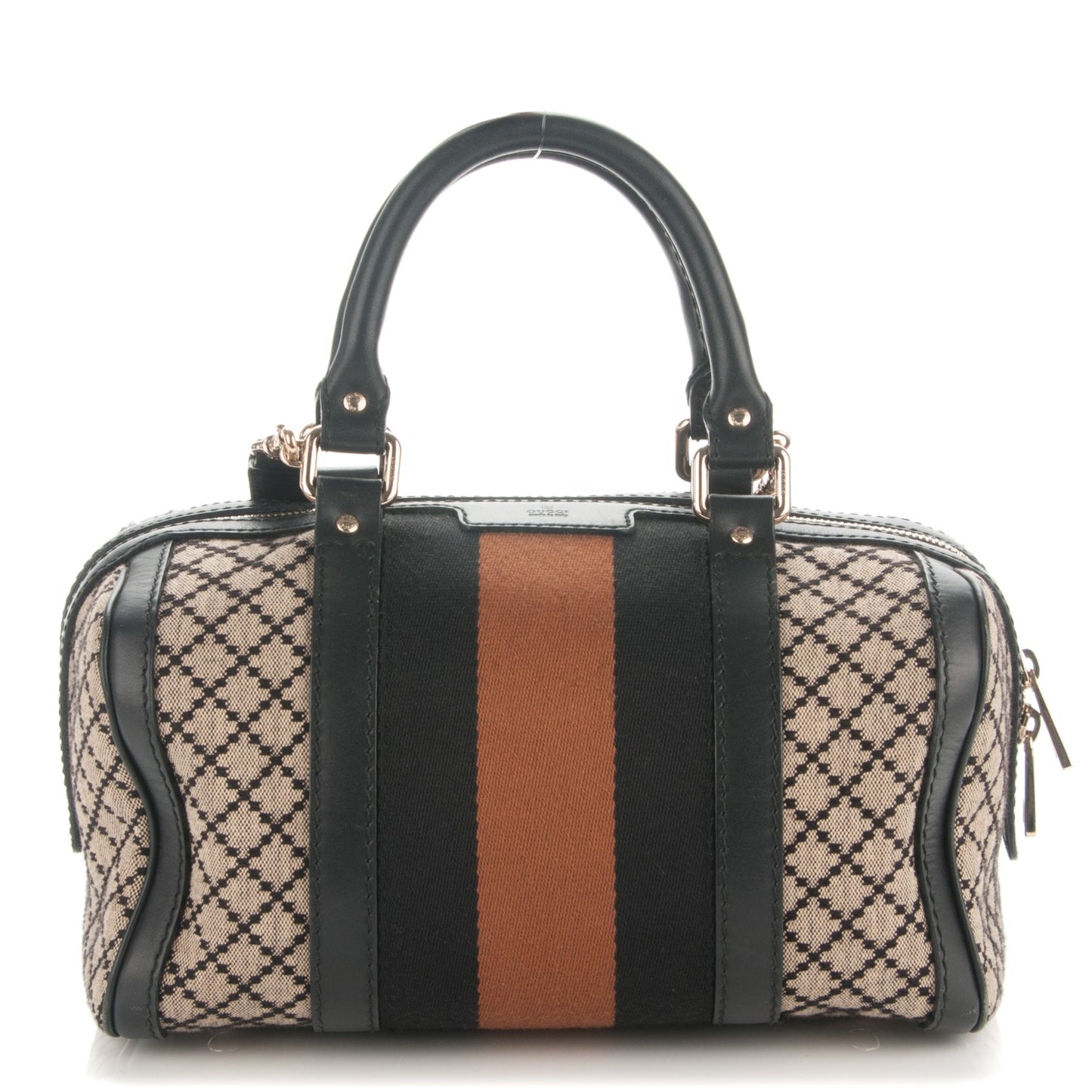 Diamante Vintage Web Small Boston Black