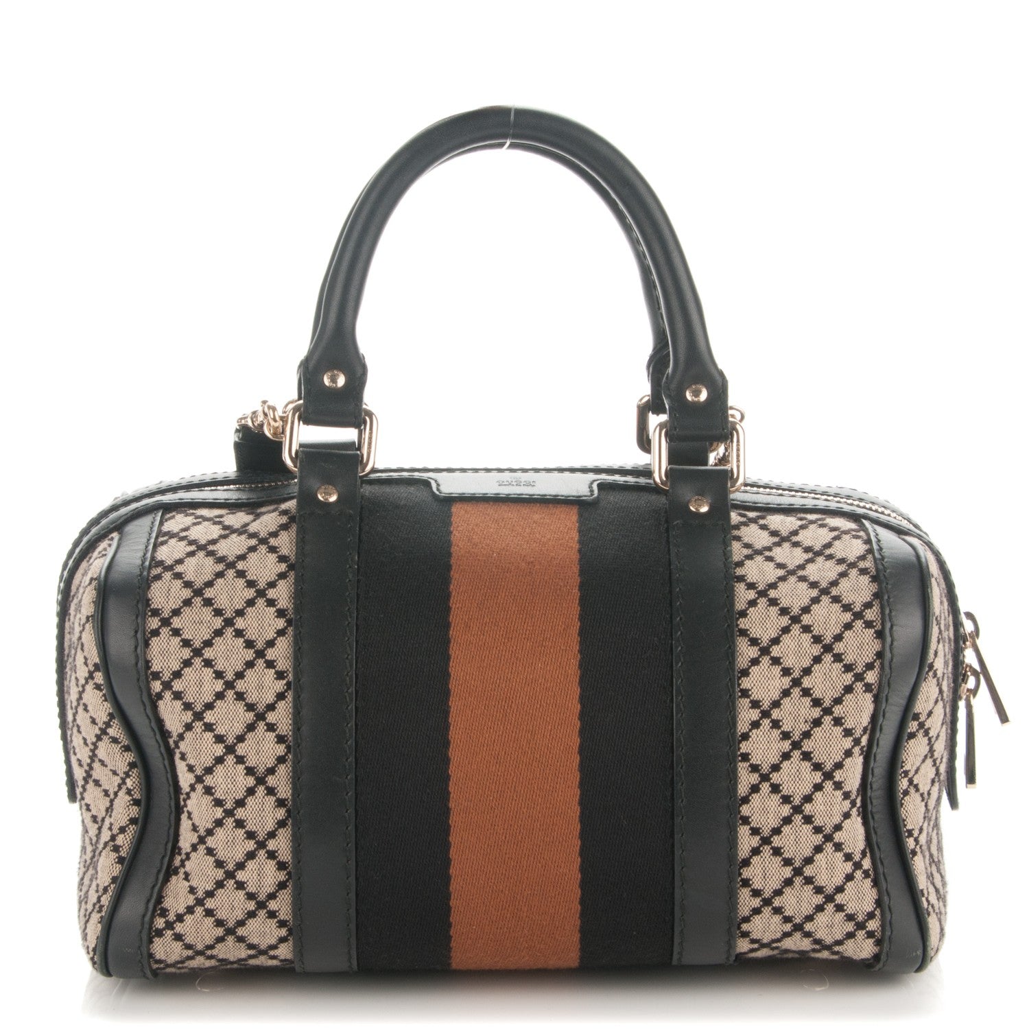 Gucci Diamante Vintage Web Small Boston Black 1 of 7