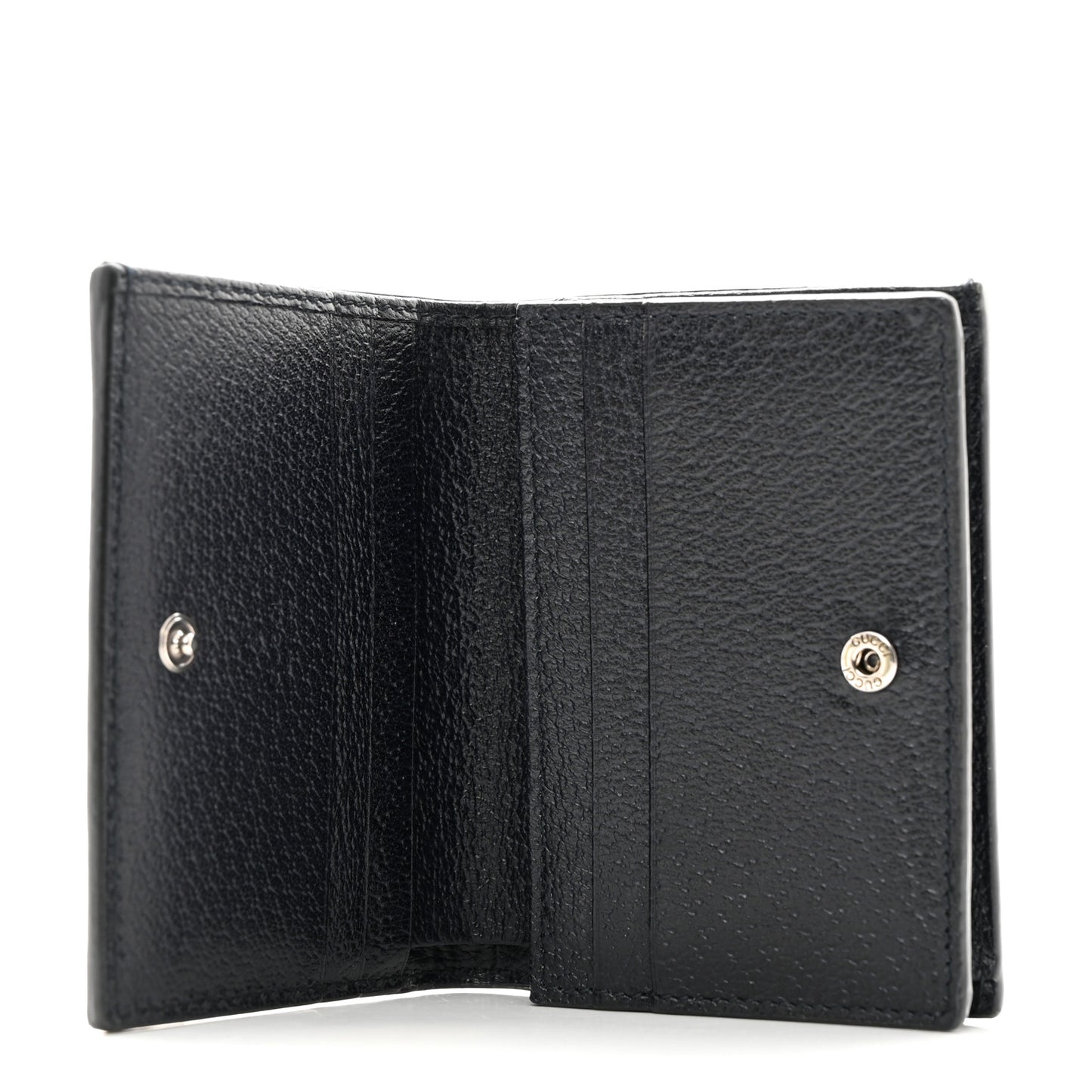 GG Supreme Monogram Textured Dollar Calfskin Web Ophidia Card Case Beige Blue