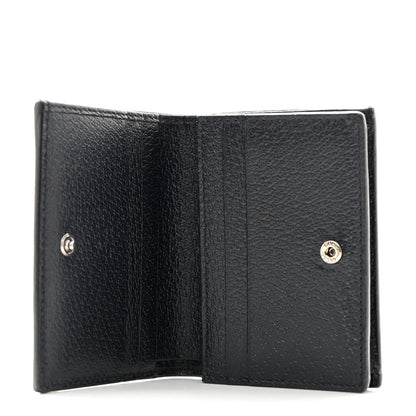 Gucci GG Supreme Monogram Textured Dollar Calfskin Web Ophidia Card Case Beige Blue 5 of 8