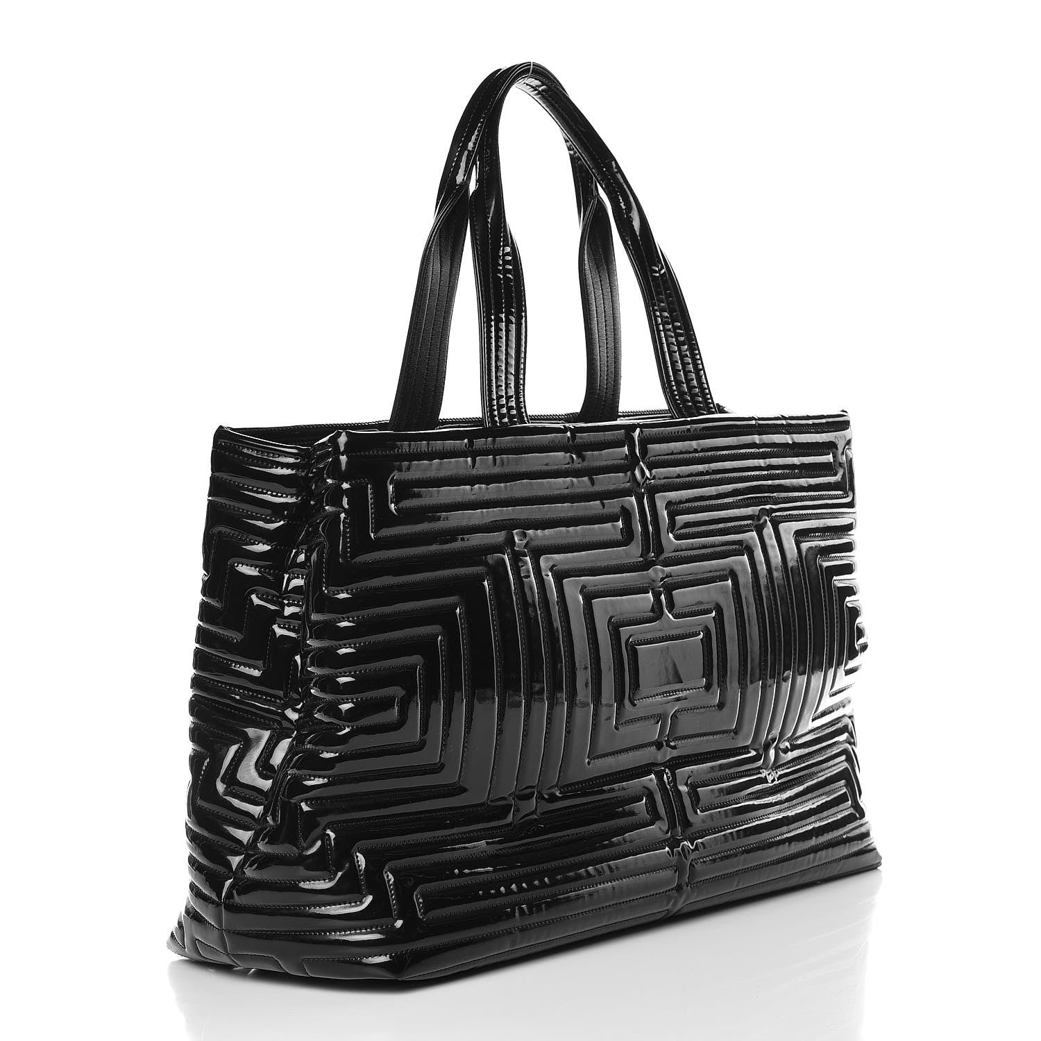 Chanel Vinyl Coco Ming Grand Shopping Tote Black 3 of 14