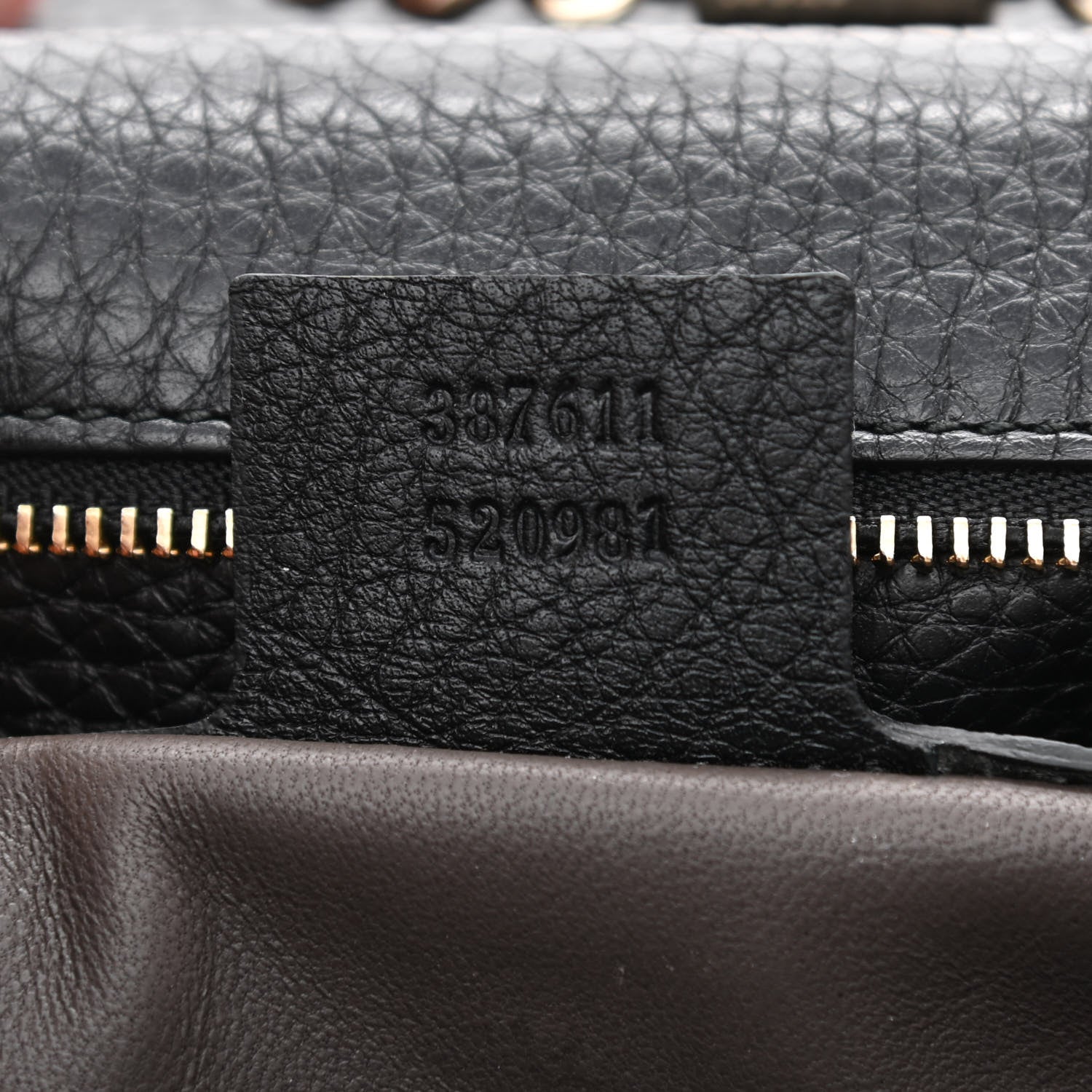 Gucci Pebbled Calfskin Medium Miss Bamboo Shoulder Bag Black 7 of 10