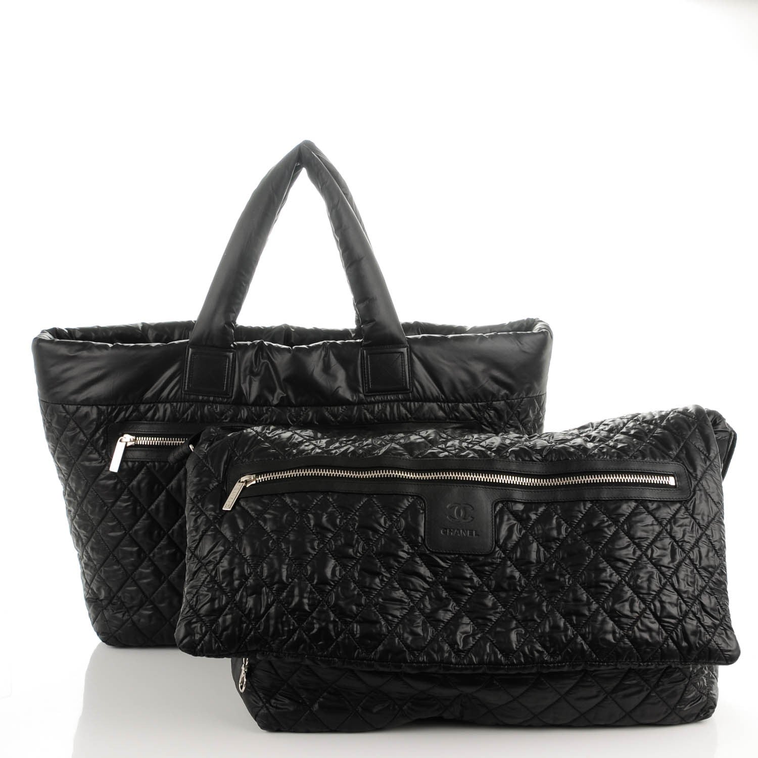 Chanel Nylon Quilted Large Coco Cocoon Shopping Tote and Messenger Bag 6 of 11