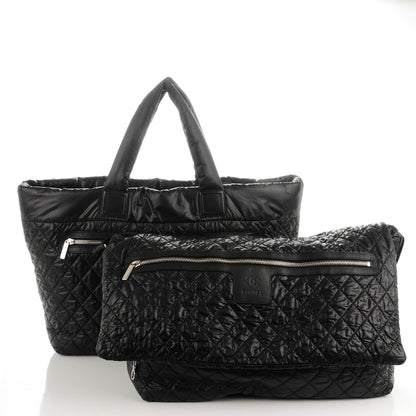 Chanel Nylon Quilted Large Coco Cocoon Shopping Tote and Messenger Bag 6 of 11