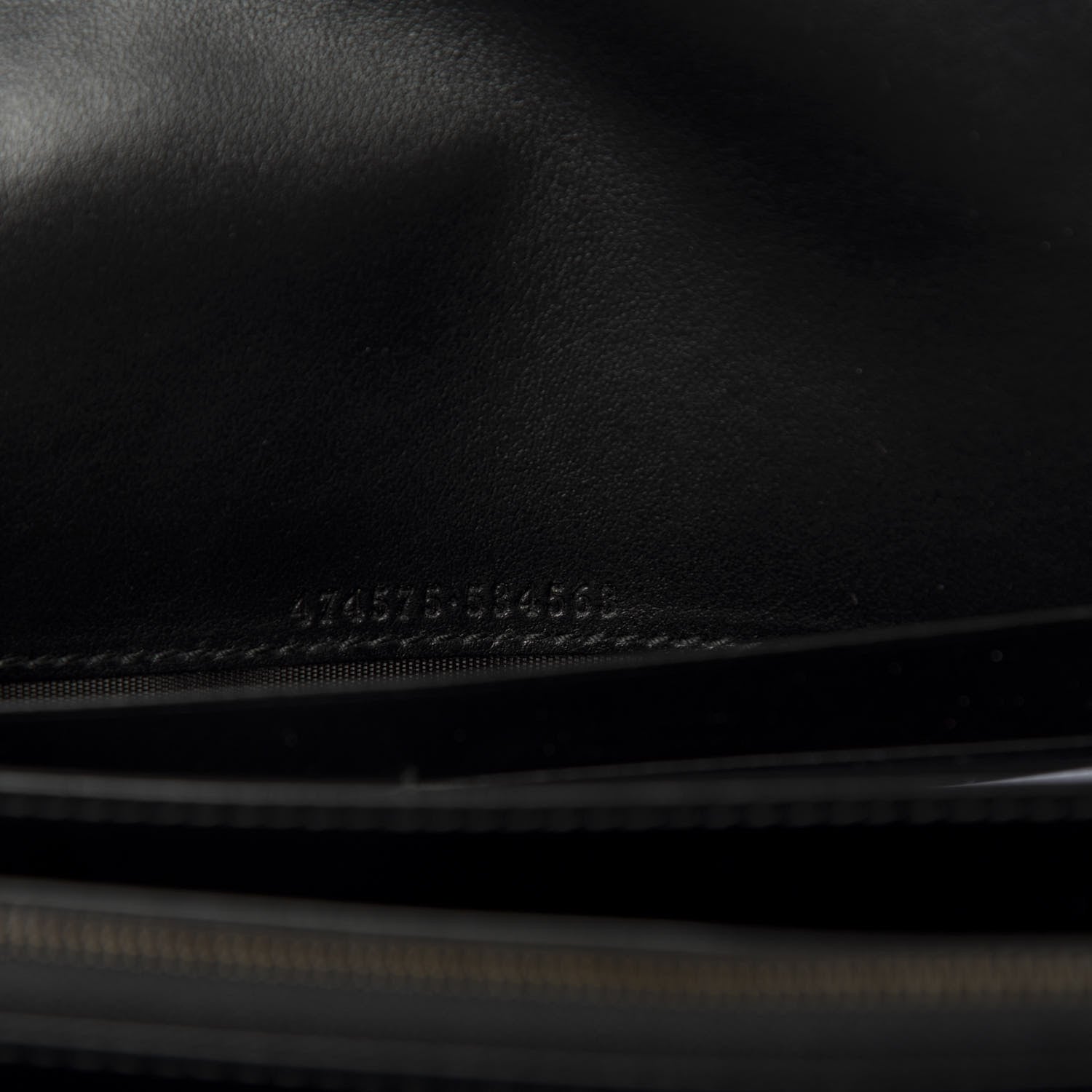 Gucci Calfskin Matelasse GG Marmont Chain Wallet Black 9 of 11
