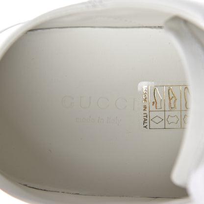 Gucci Calfskin Web Bee Embroidered Womens Ace Sneakers 37.5 White Green 8 of 9