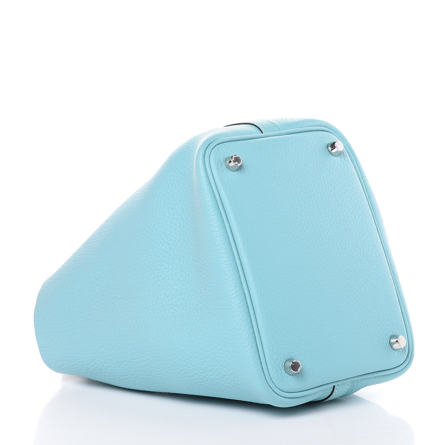 Hermes Taurillon Clemence Picotin Lock 18 PM Bleu Atoll 4 of 9