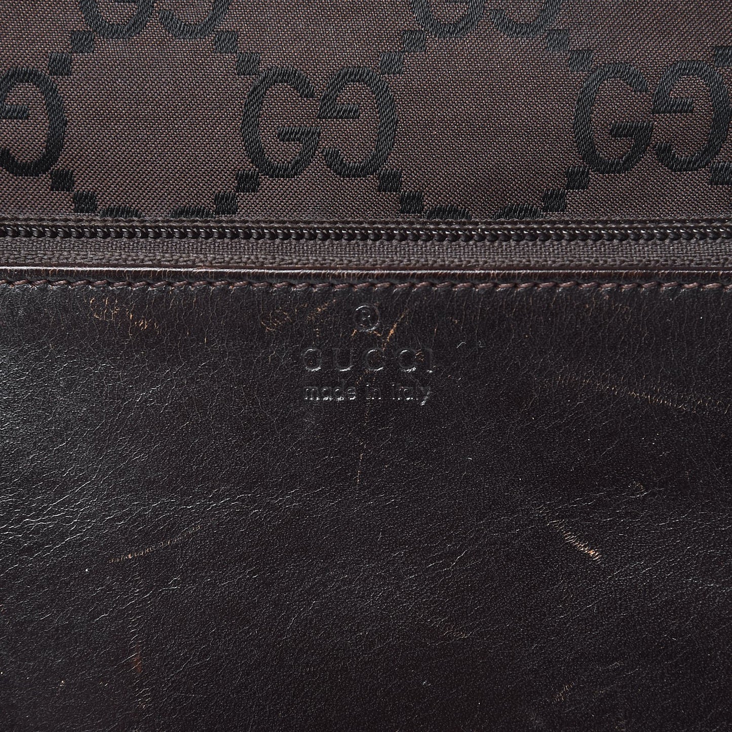 Nylon Monogram Tote Brown