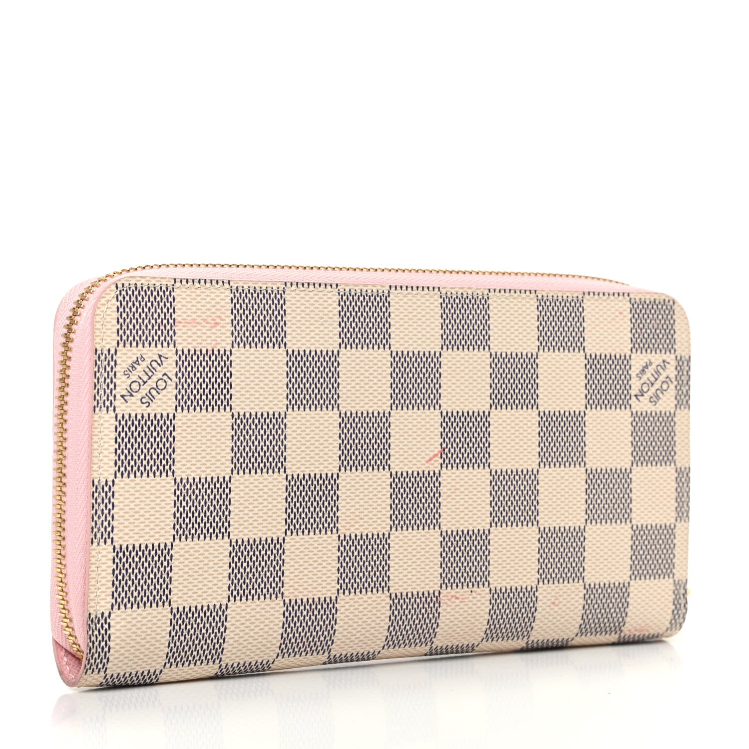 Louis Vuitton Damier Azur Zippy Wallet Rose Ballerine 3 of 10