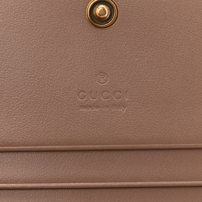 Gucci Calfskin Matelasse GG Marmont Card Case Wallet Porcelain Rose 6 of 7