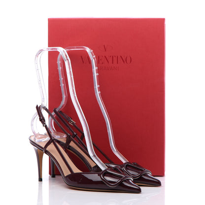 Valentino Garavani Patent Signature Vlogo Slingback 80mm Pumps 37 Rubin 9 of 9