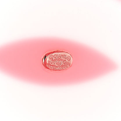Chanel Resin CC Wide Cuff White Pink 4 of 4
