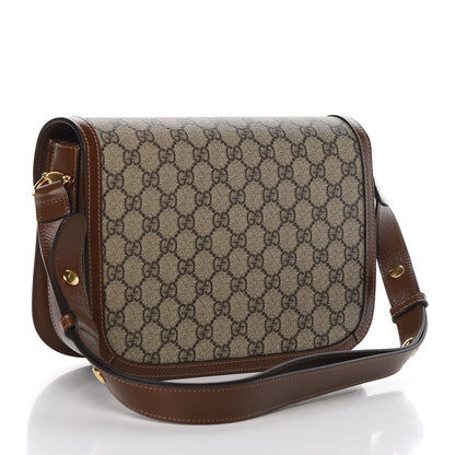 Gucci GG Supreme Monogram Horsebit 1955 Shoulder Bag Beige Brown Sugar 3 of 10