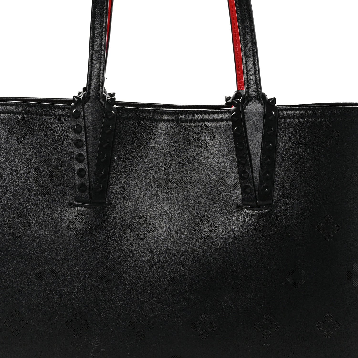 Christian Louboutin Calfskin Loubinthesky East West Cabata Tote Black 9 of 11