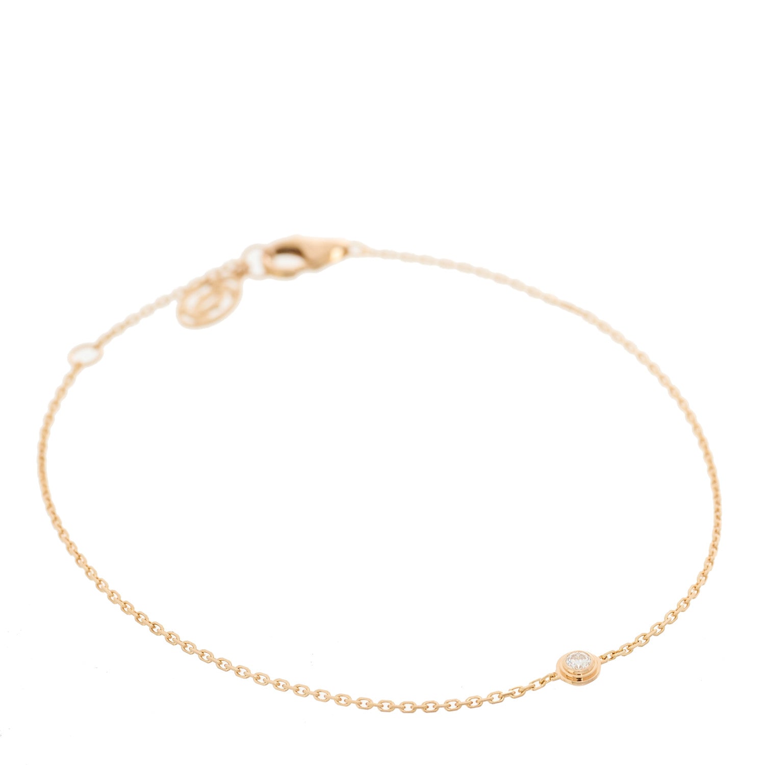 Cartier 18K Pink Gold Diamond XS D'Amour Bracelet 1 of 4