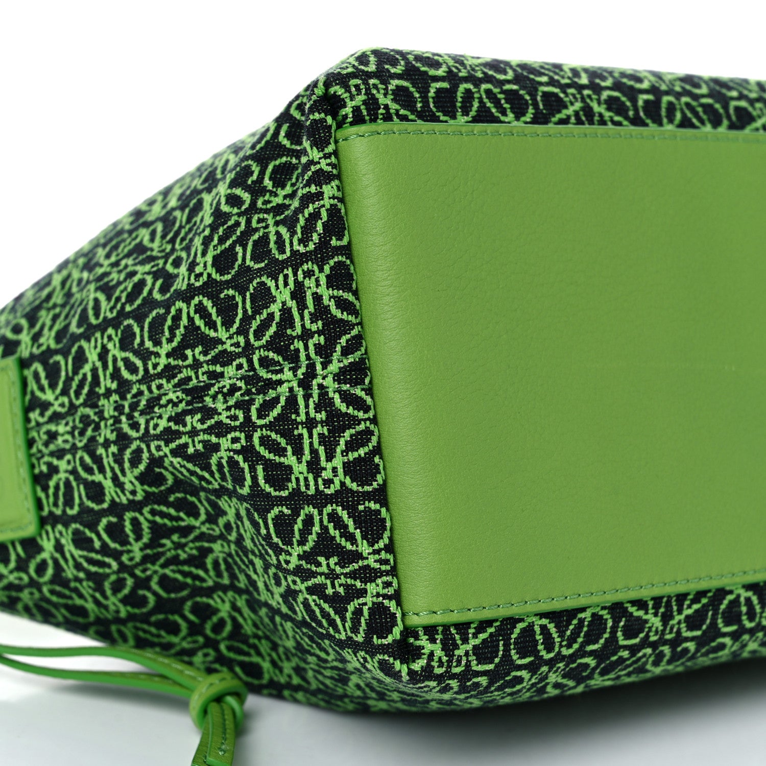 Loewe Jacquard Anagram Calfskin Small Cubi Bag Apple Green 7 of 11