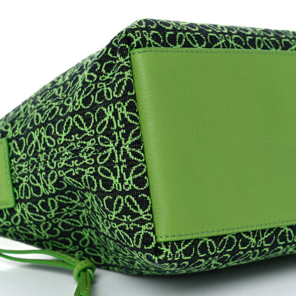 Loewe Jacquard Anagram Calfskin Small Cubi Bag Apple Green 7 of 11