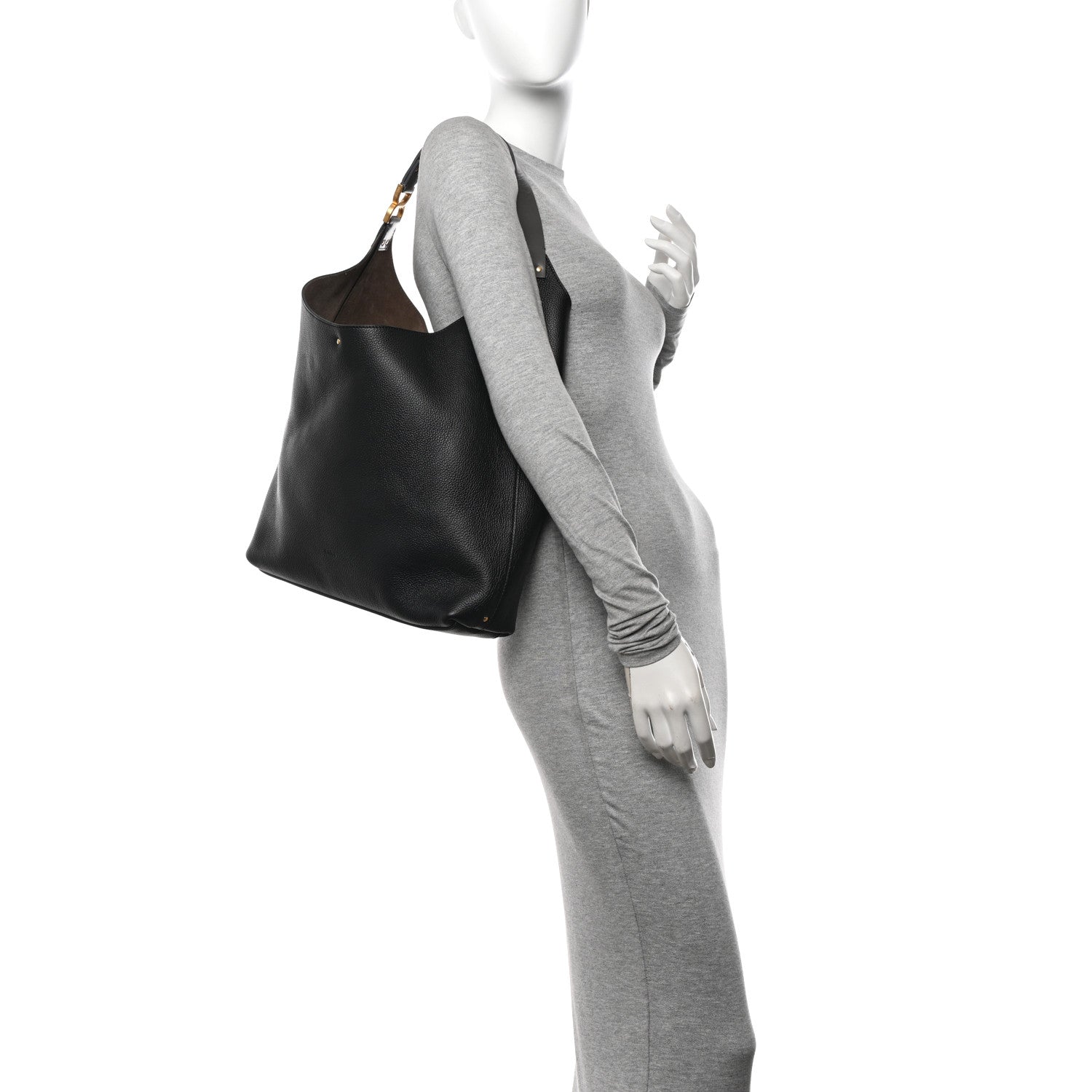 Chloe Grained Calfskin Marcie Hobo Bag Black 2 of 11