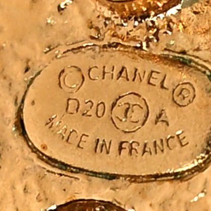 Chanel Crystal Pearl CC Star Drop Earrings Gold 4 of 5