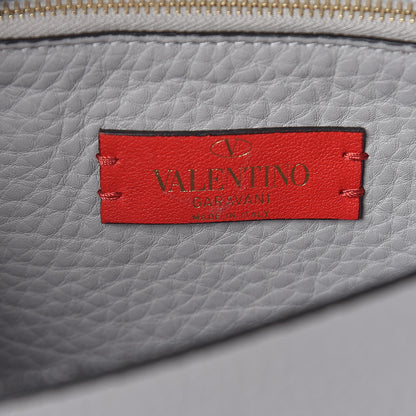 Valentino Garavani Pebbled Calfskin Rockstud Side Slip Crossbody Pastel Grey 6 of 10