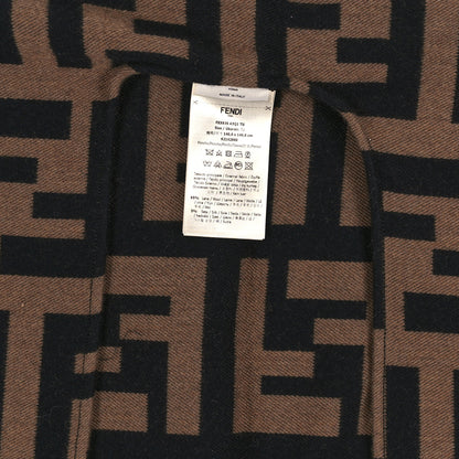Fendi Wool Silk FF Poncho Camel 3 of 3