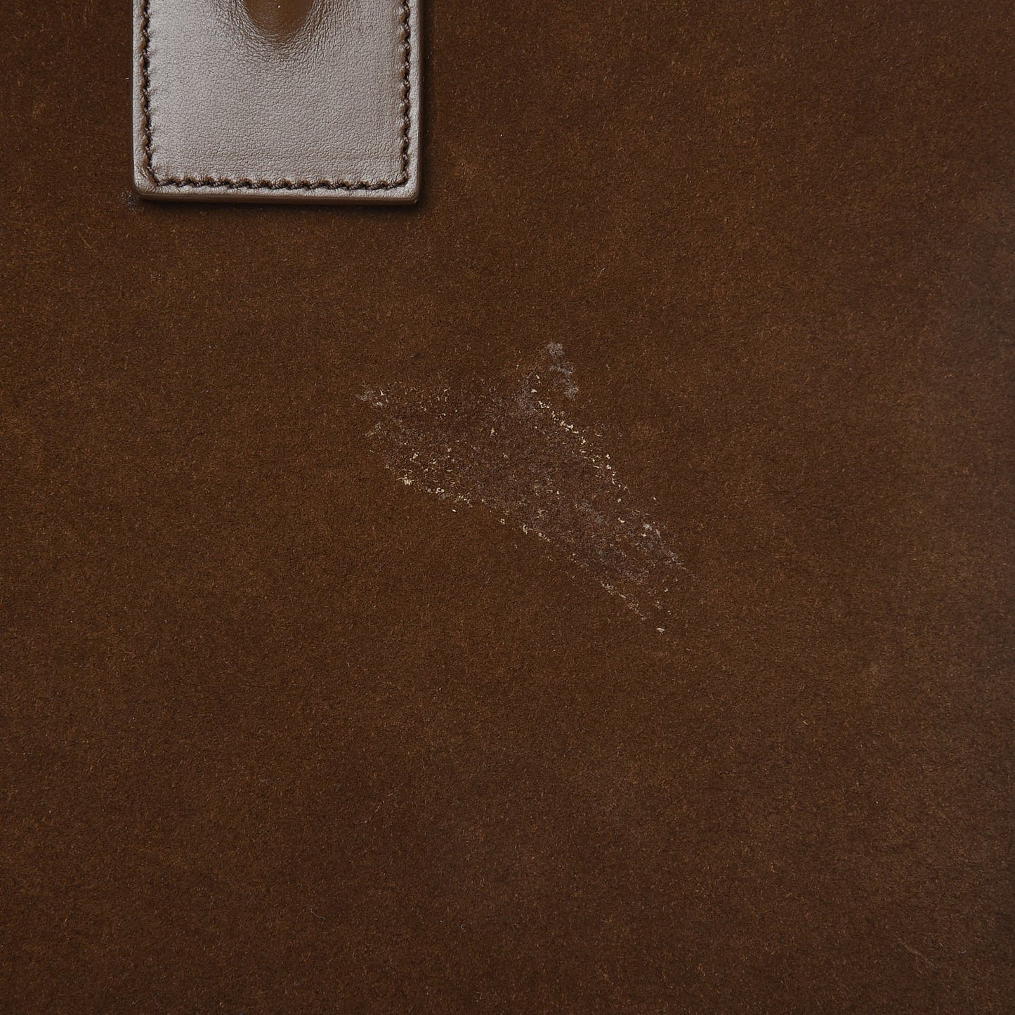 Suede Calfskin Small Sac De Jour Military Brown