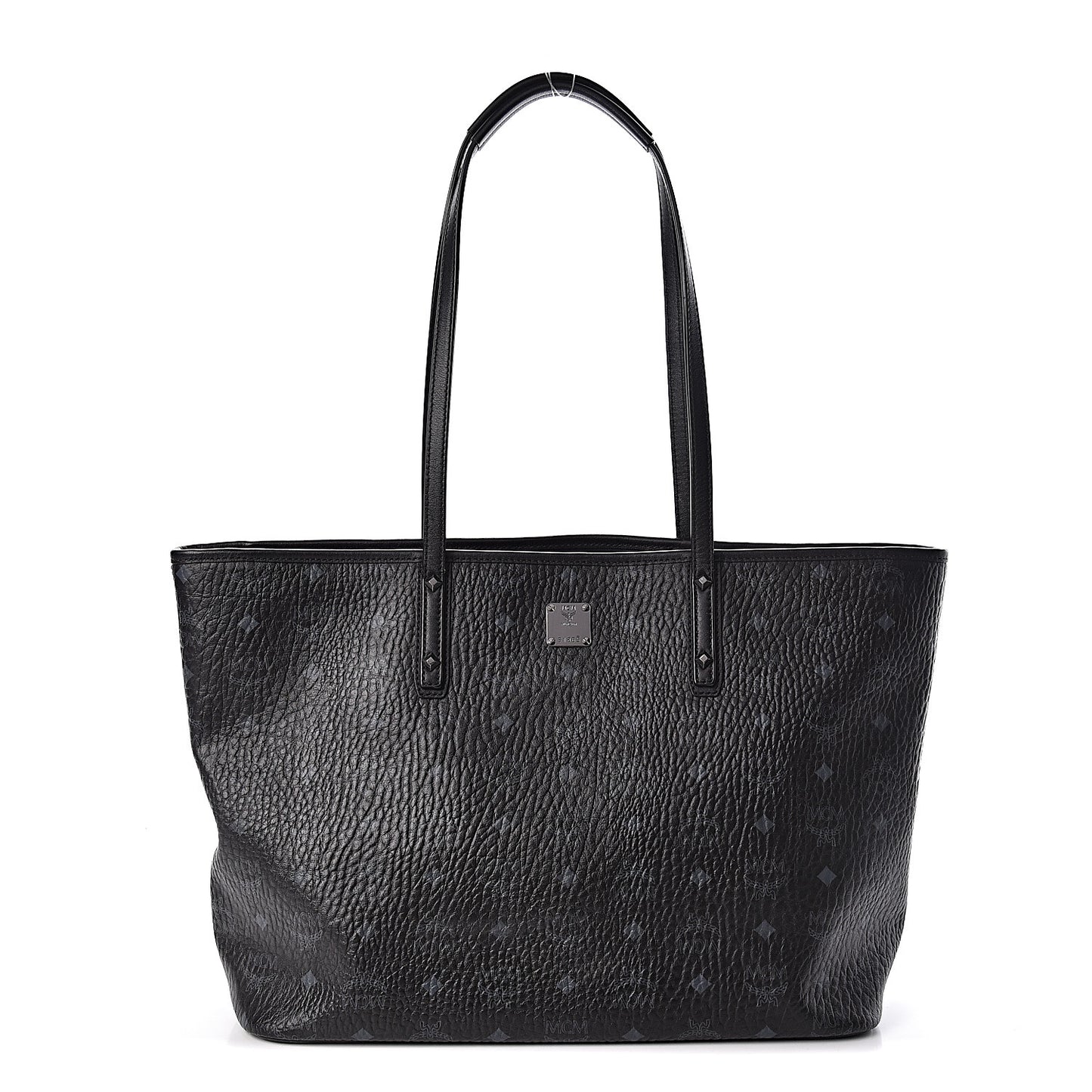 Visetos Medium Anya Zip Top Shopper Tote Black