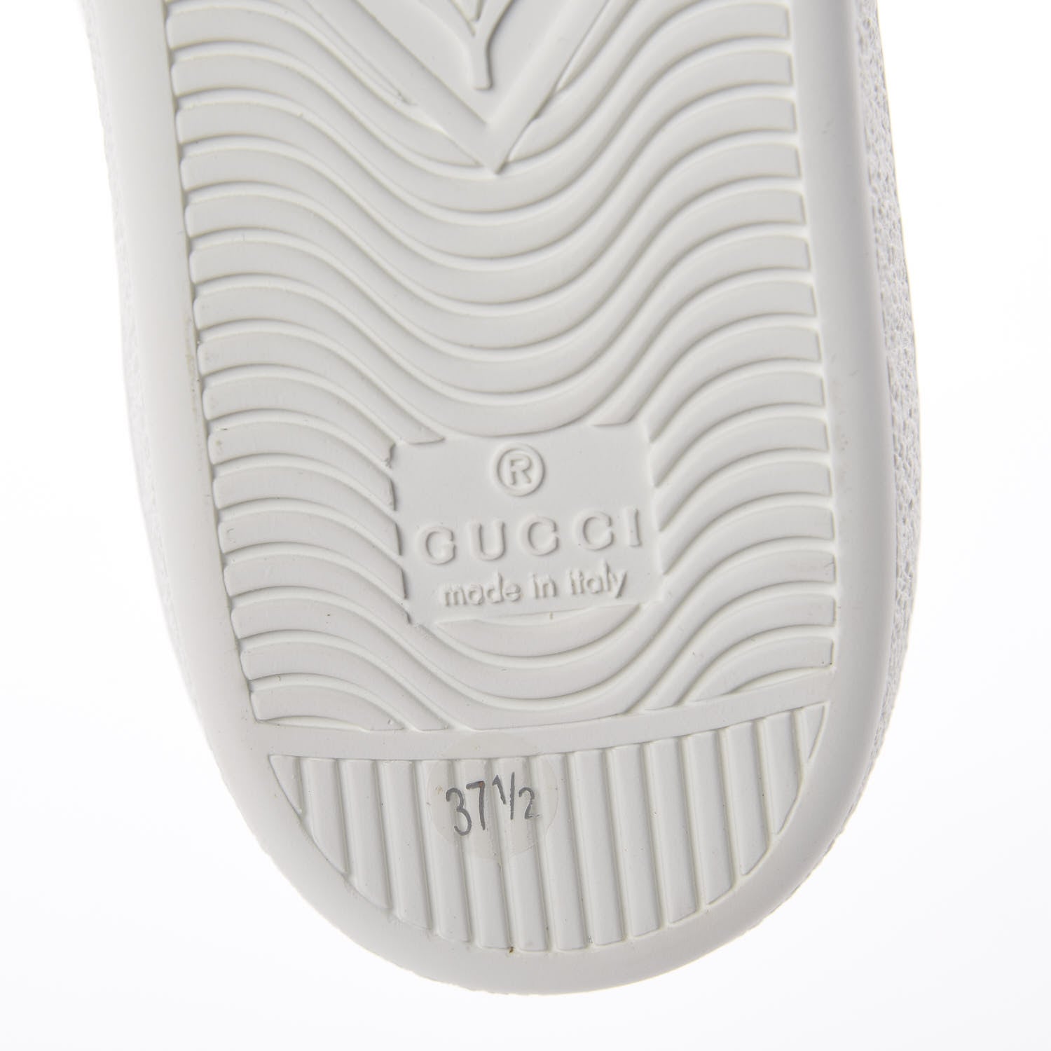 Gucci Calfskin Web Floral Embroidered Womens Ace Sneakers 37.5 White 7 of 7