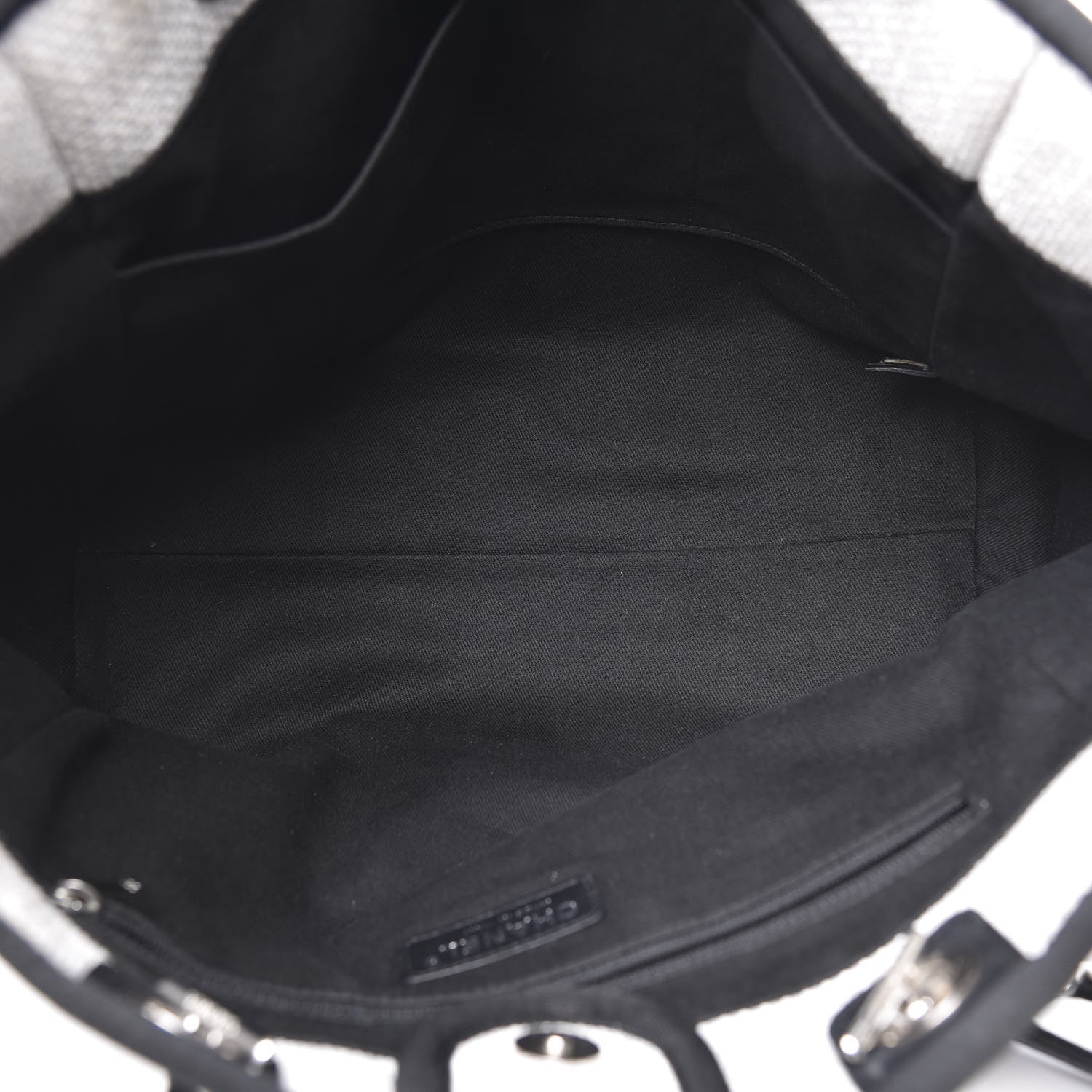 Chanel Canvas Small Deauville Tote Grey 4 of 9