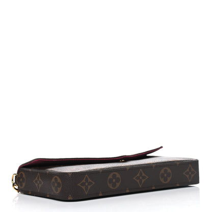 Louis Vuitton Monogram Pochette Felicie Chain Wallet Fuchsia 3 of 11