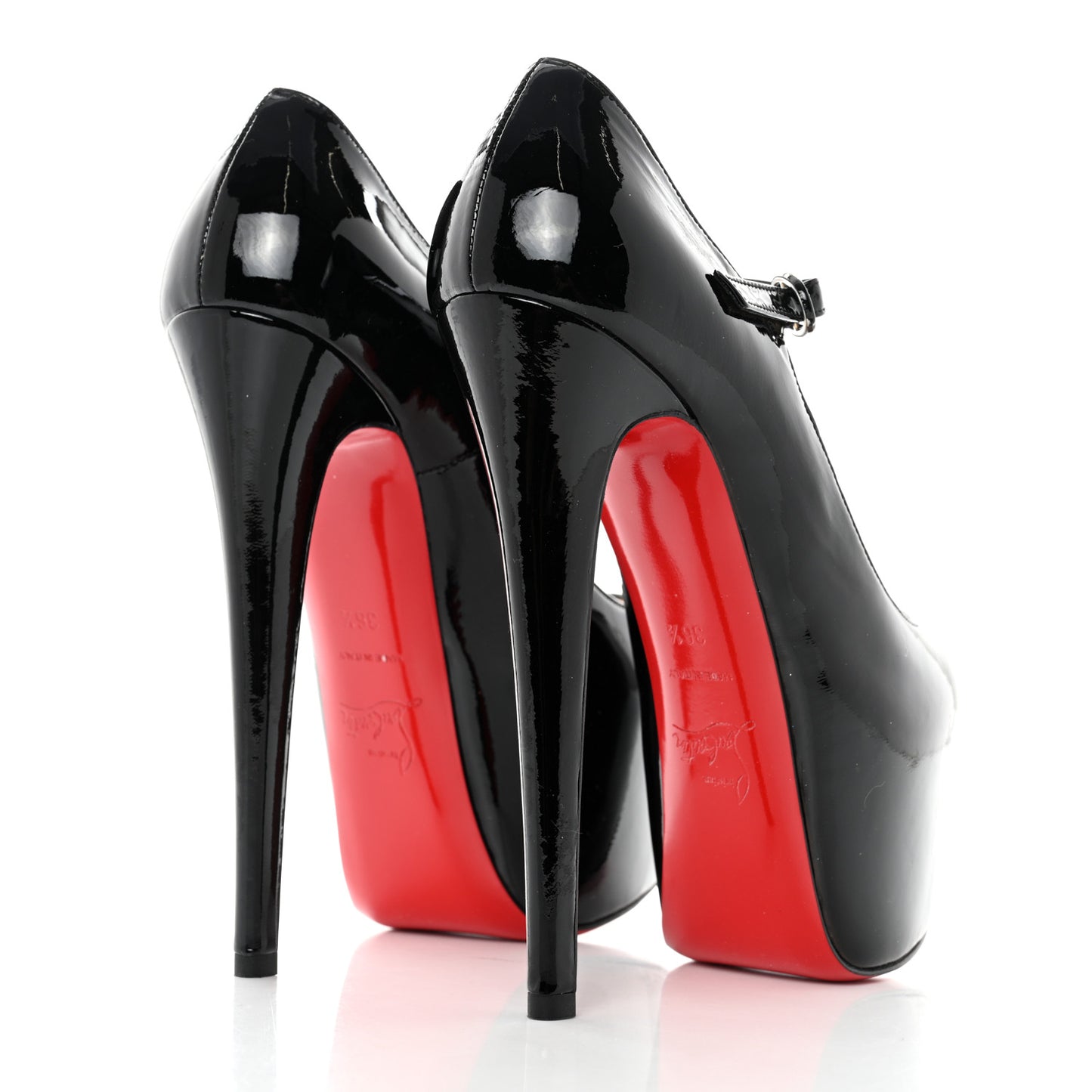 Patent Calfskin Lady Daf 160 Pumps 36.5 Black