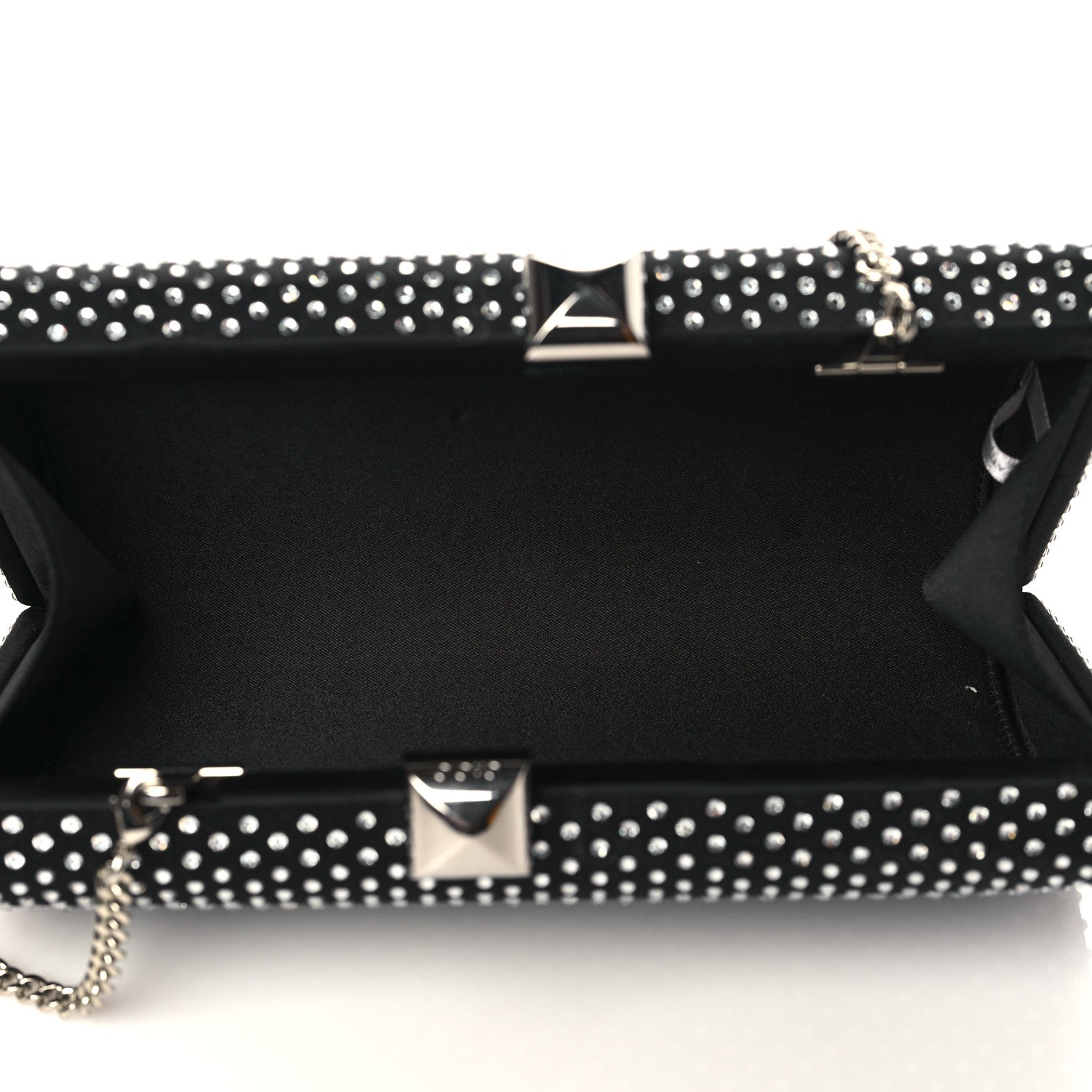 Jimmy Choo Satin Crystal Karlie Clutch Black 4 of 8