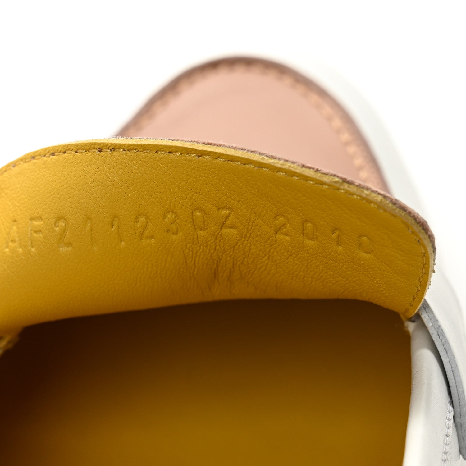 Hermes Calfskin Womens Paris Loafers 36.5 White Bois De Santal 9 of 9