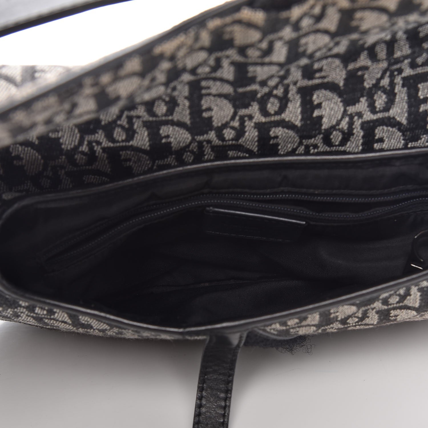 Christian Dior Monogram Double Saddle Bag Black 5 of 9