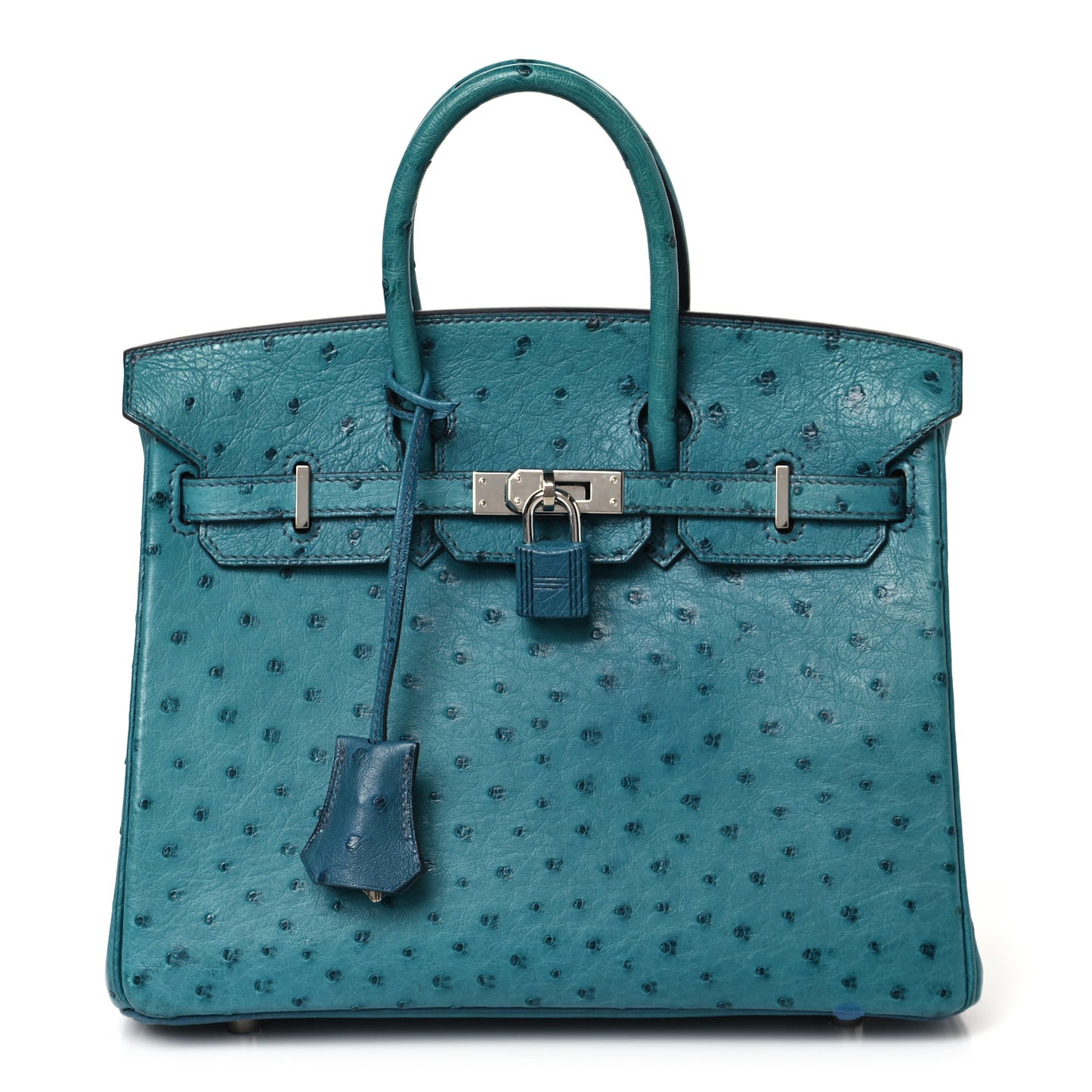 Ostrich Birkin 25 Cobalt