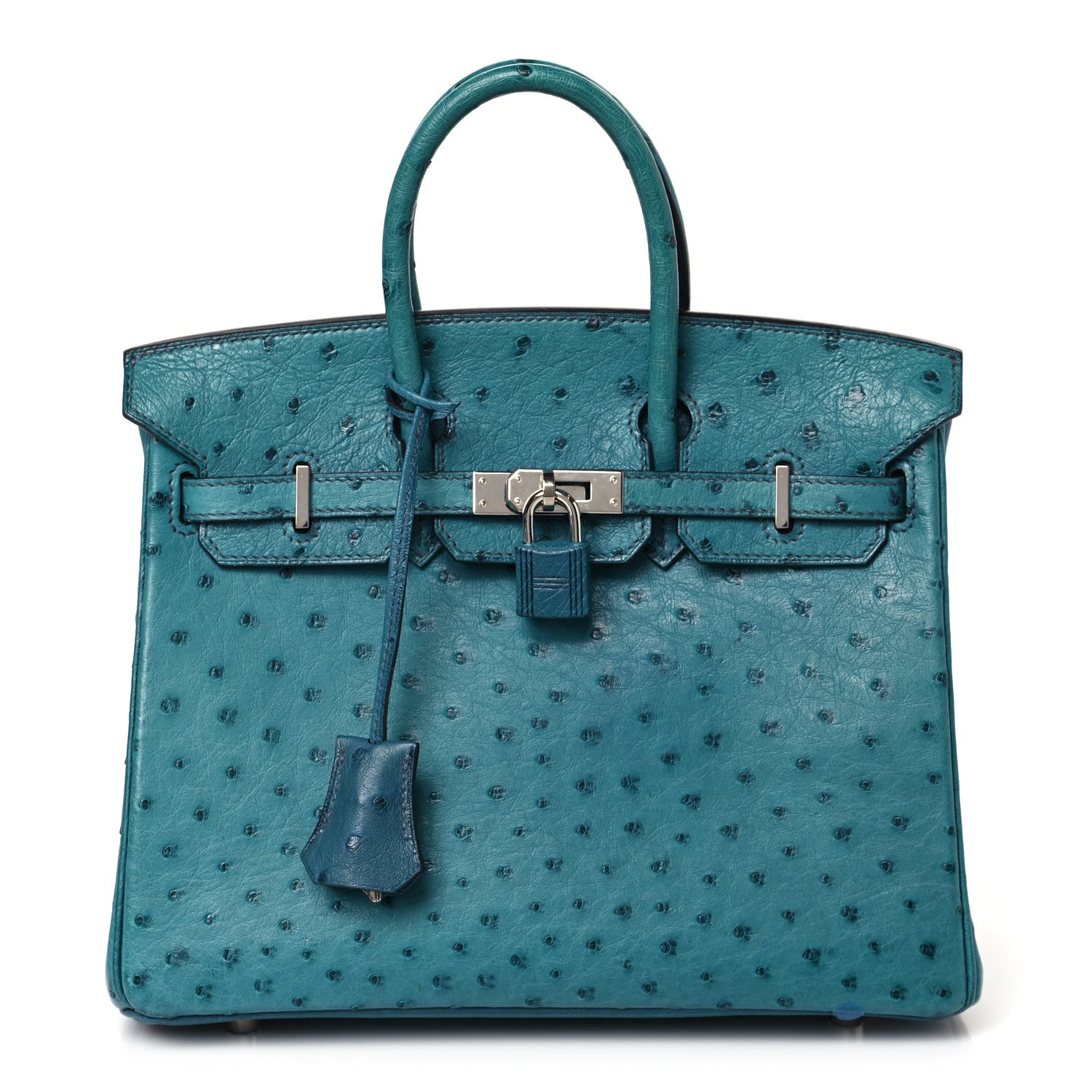 Hermes Ostrich Birkin 25 Cobalt 1 of 11
