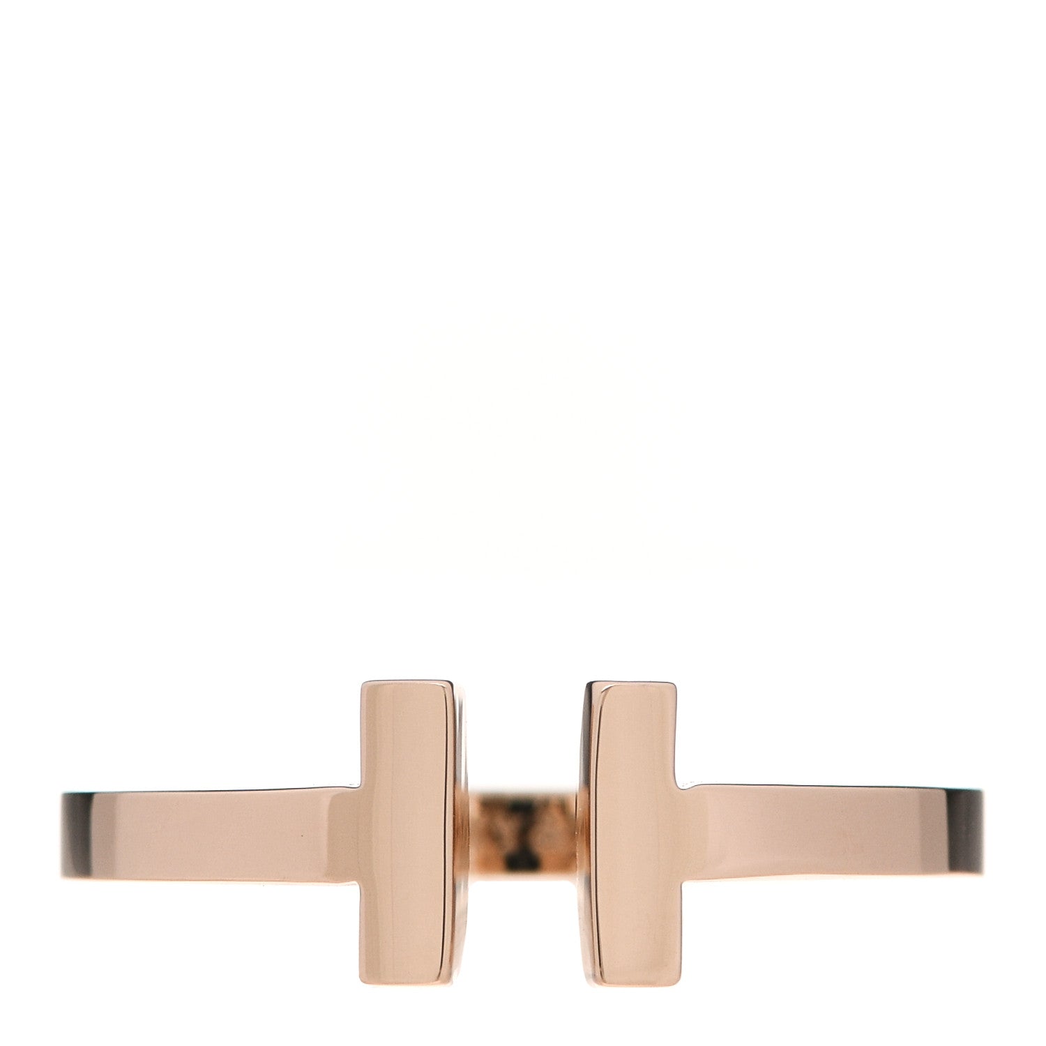 Tiffany 18K Rose Gold T Square Ring 58 8.5 1 of 5