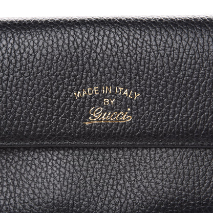Gucci Dollar Calfskin Swing Continental Wallet Black 10 of 10