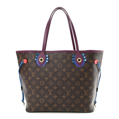 Louis Vuitton Monogram Totem Neverfull MM Magenta 1 of 10