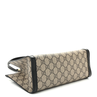 Gucci GG Supreme Monogram Small Padlock Tote Black 4 of 12