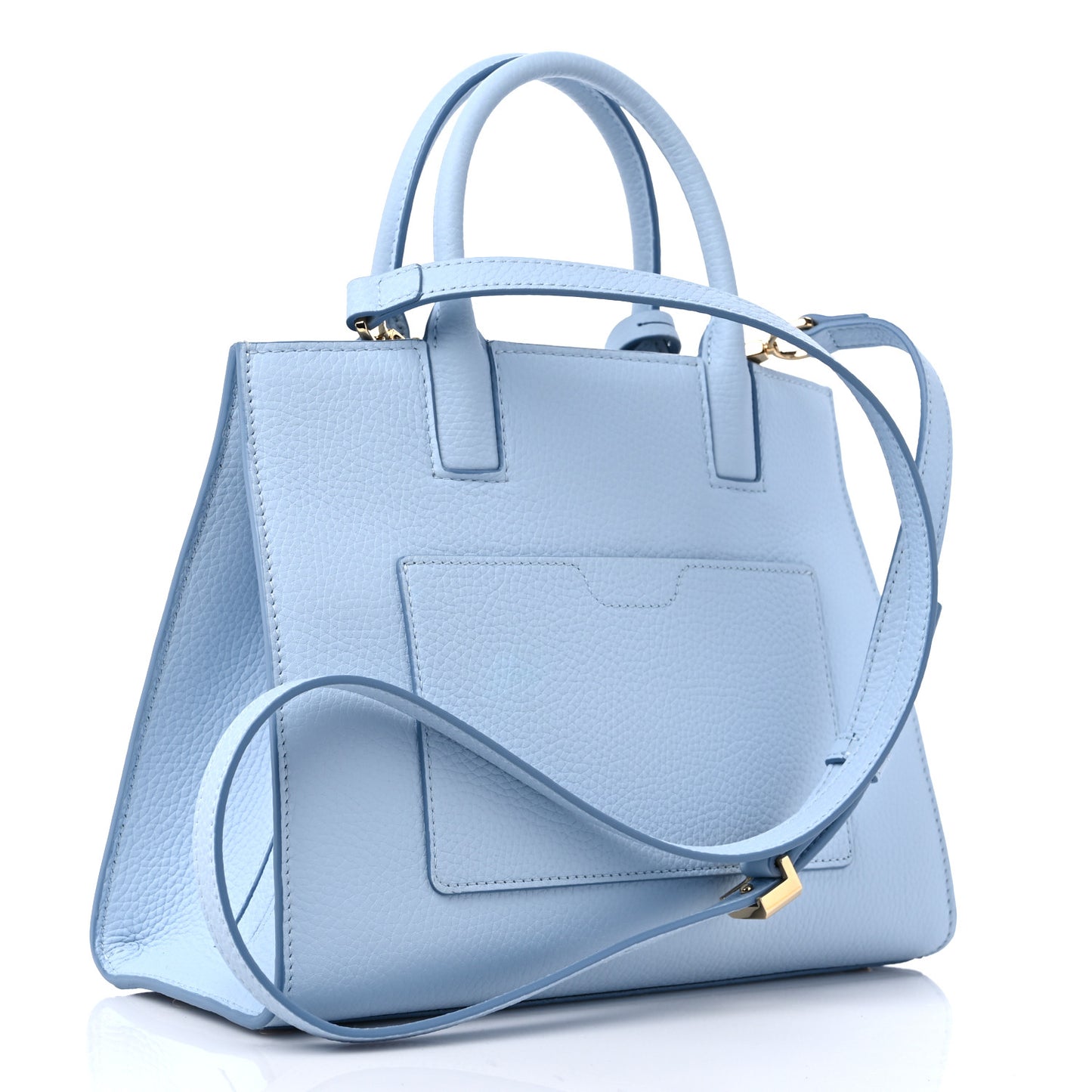 Grainy Calfskin Mini Frances Tote Pale Blue