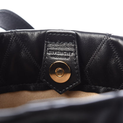 Givenchy Lambskin Quilted Mini GV Bucket Bag Black 6 of 9