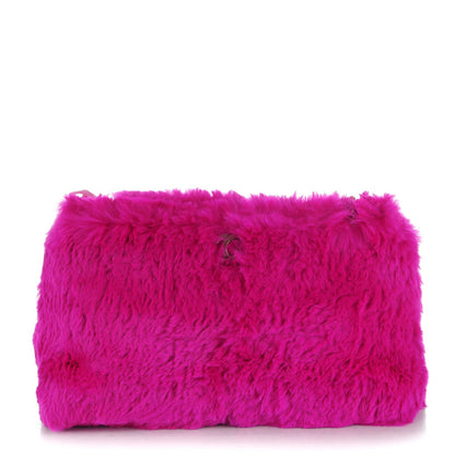 Chanel Rabbit Fur Shoulder Bag Fuchsia 1 of 7