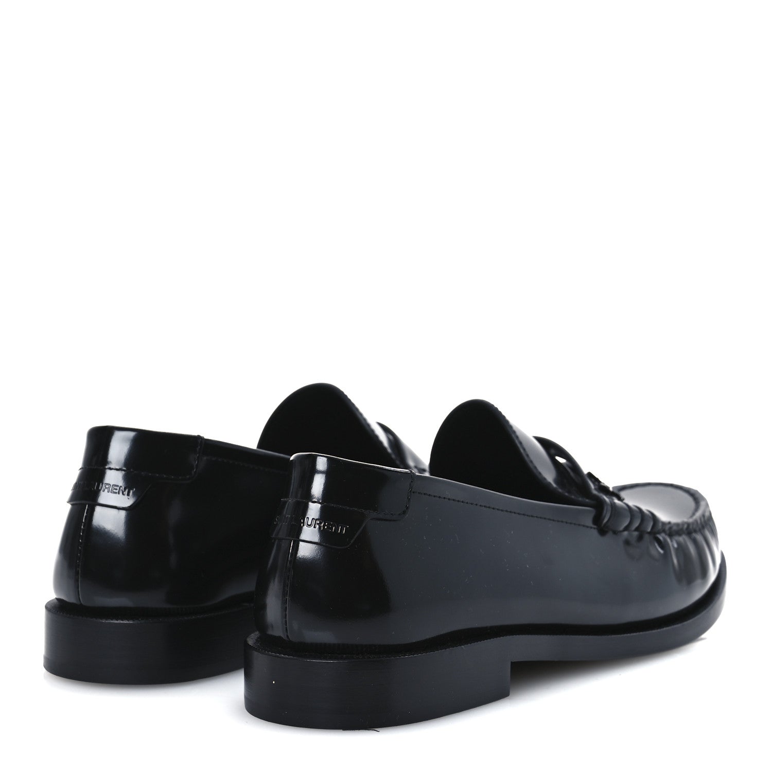 Saint Laurent Calfskin Penny Loafers 38 Black 5 of 11