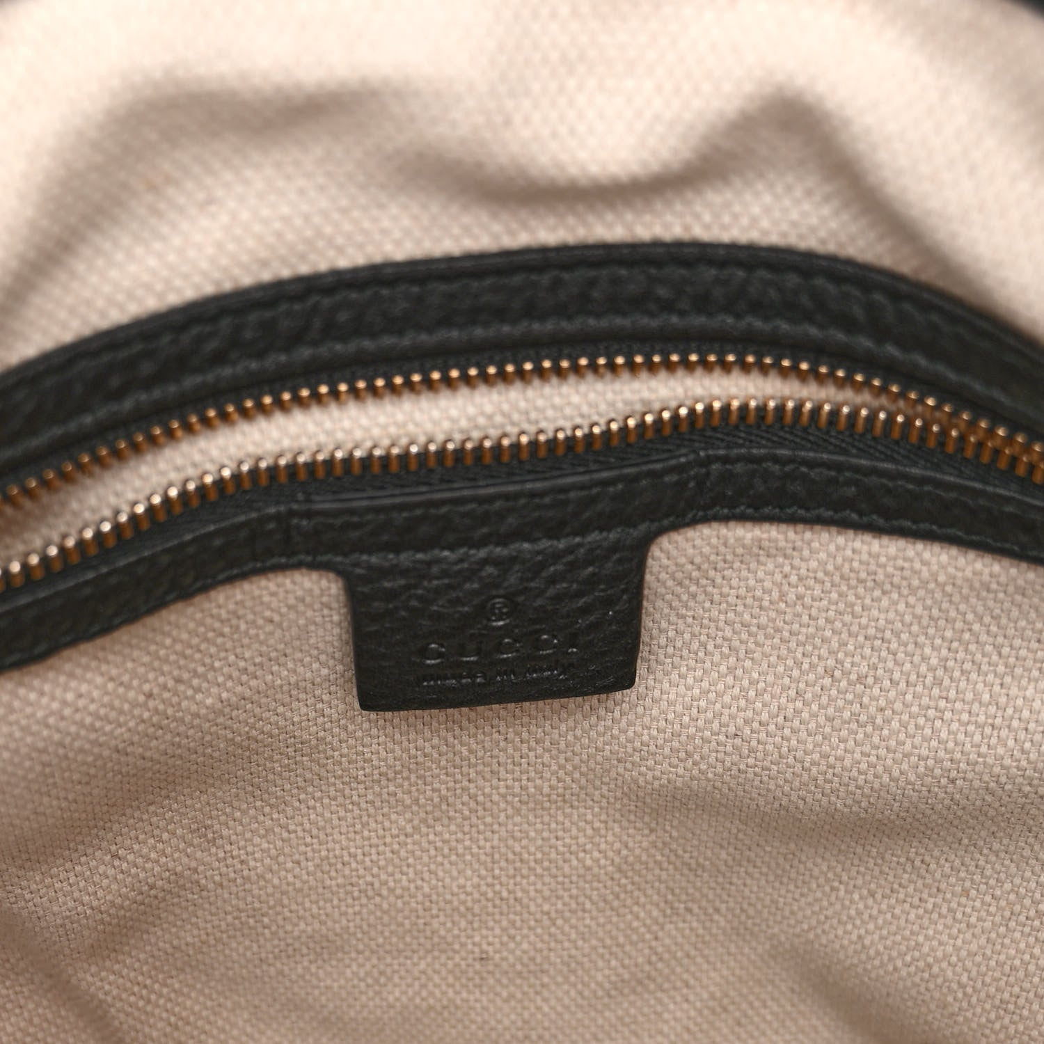 Gucci Pebbled Calfskin Medium Soho Shoulder Bag Black 6 of 10