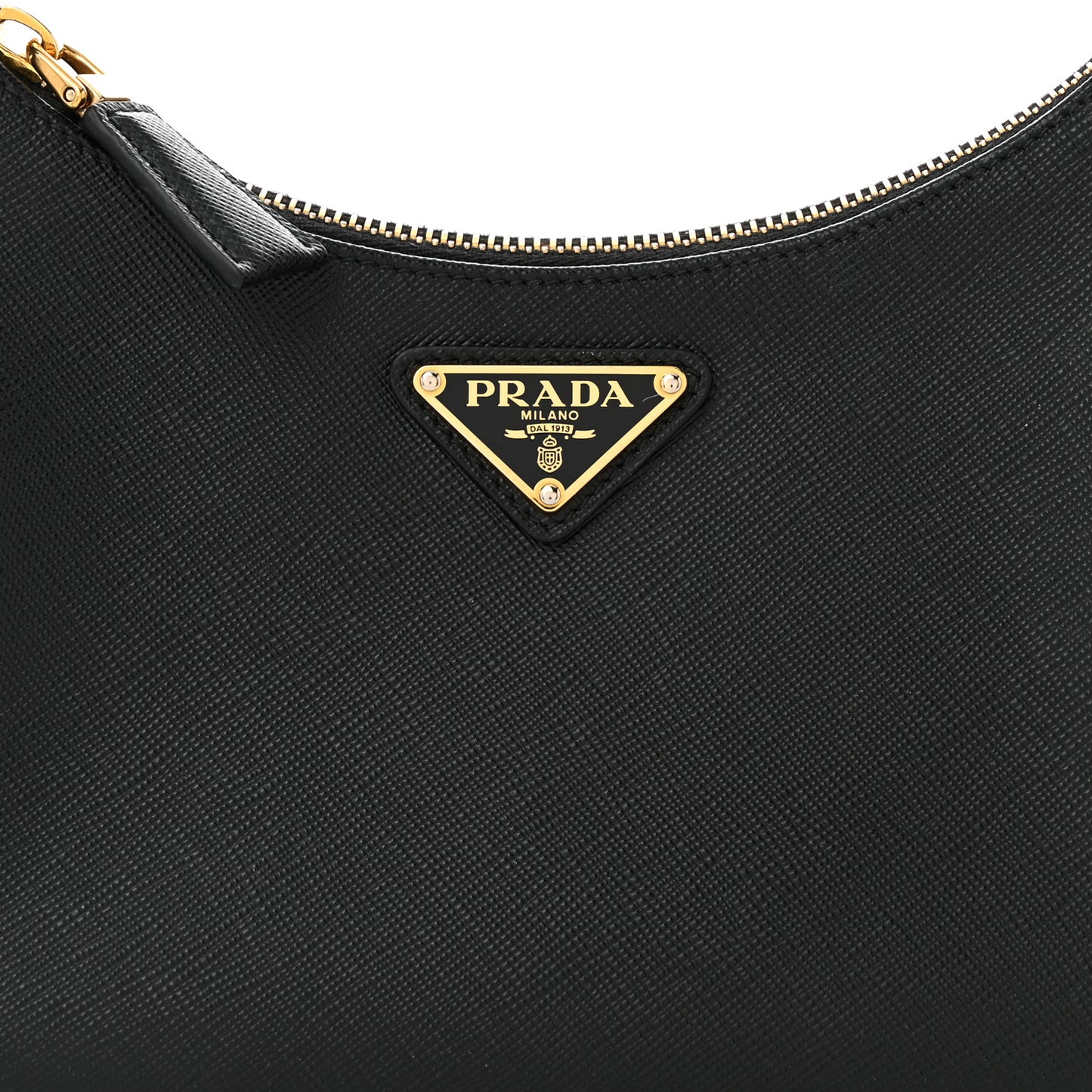 Saffiano Lux Mini Re-Edition Shoulder Bag Black