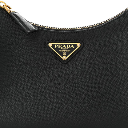 Prada Saffiano Lux Mini Re-Edition Shoulder Bag Black 9 of 11