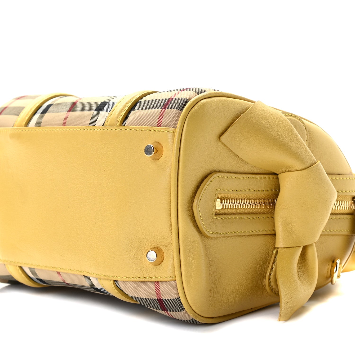 Burberry Horseferry Check Small Alchester Bowling Bag Yellow 7 of 13